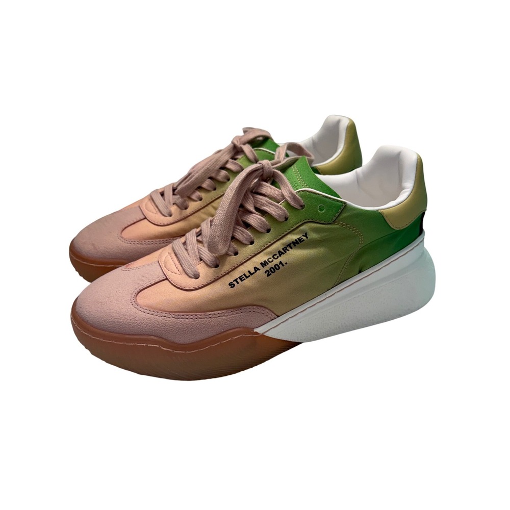 Stella McCartney Loop Ombre‎ Platform Sneakers Pink Green EU 37 US 7 Italy